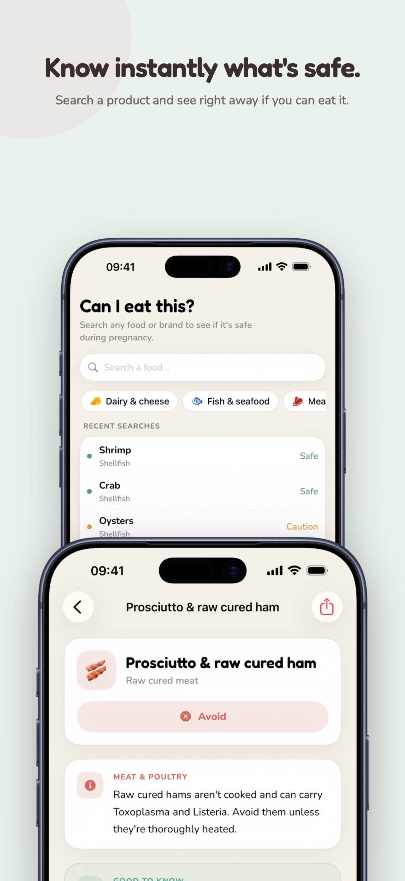 Bloei pregnancy food safety check