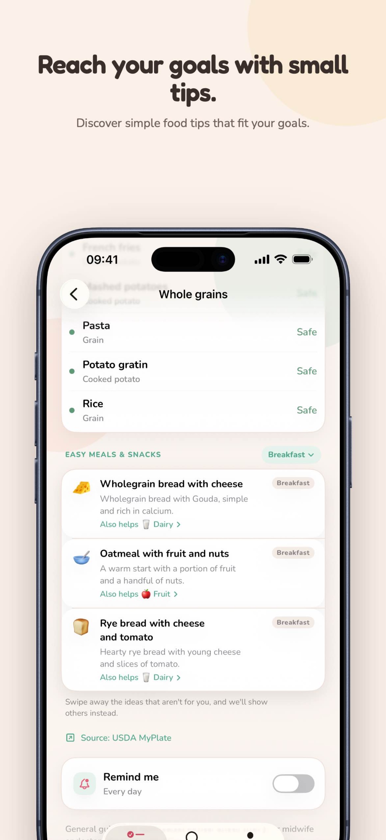 Bloei meal ideas for open daily goals